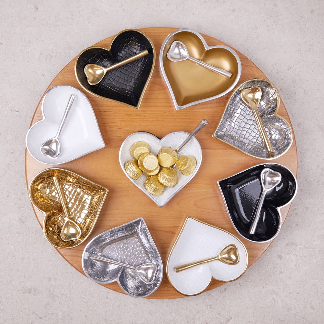 Happy Croco White Heart with Heart Spoon