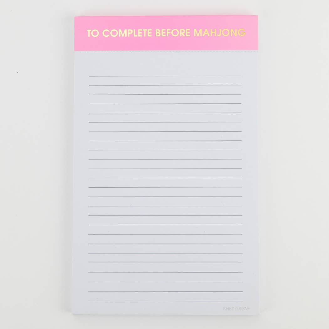 To Complete Before Mahjong - Notepad - 5x8