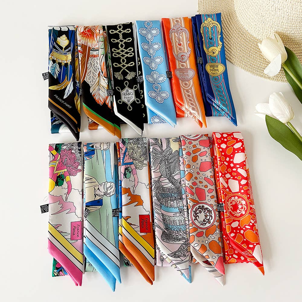 Versatile Printed Scarf Headband Fashion Accessory