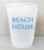 Reusable Plastic Cups S/8 Beach House Barware