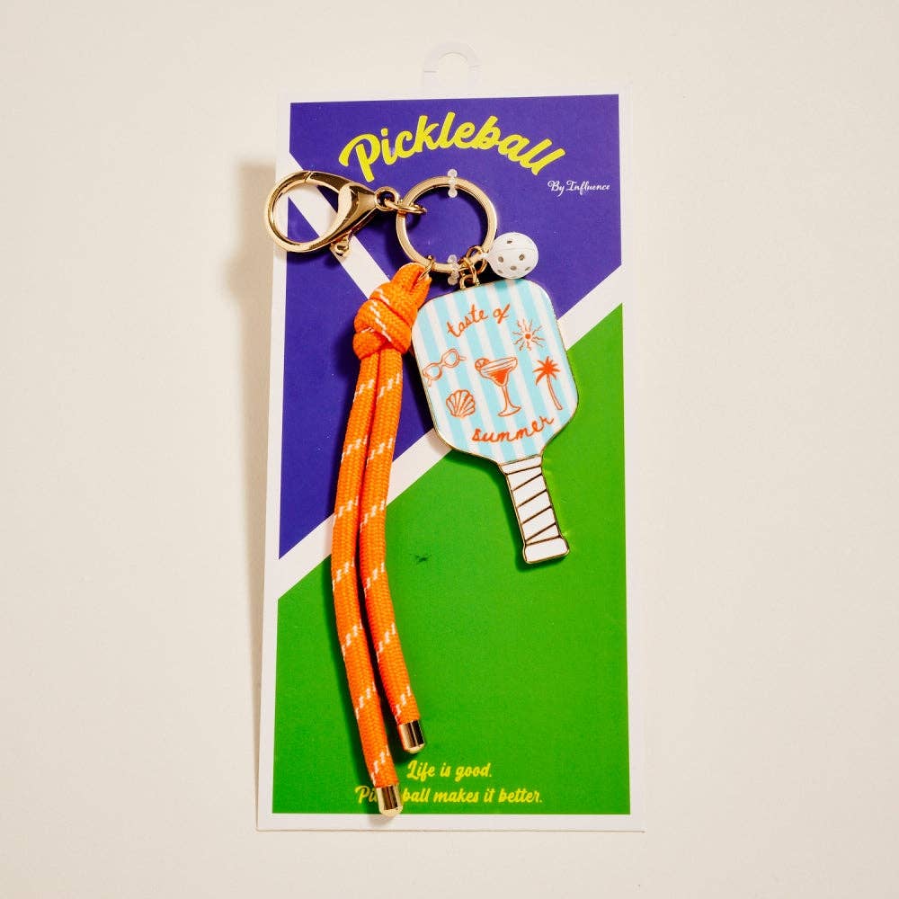 Pickleball Paddle Bag Charm Keychain