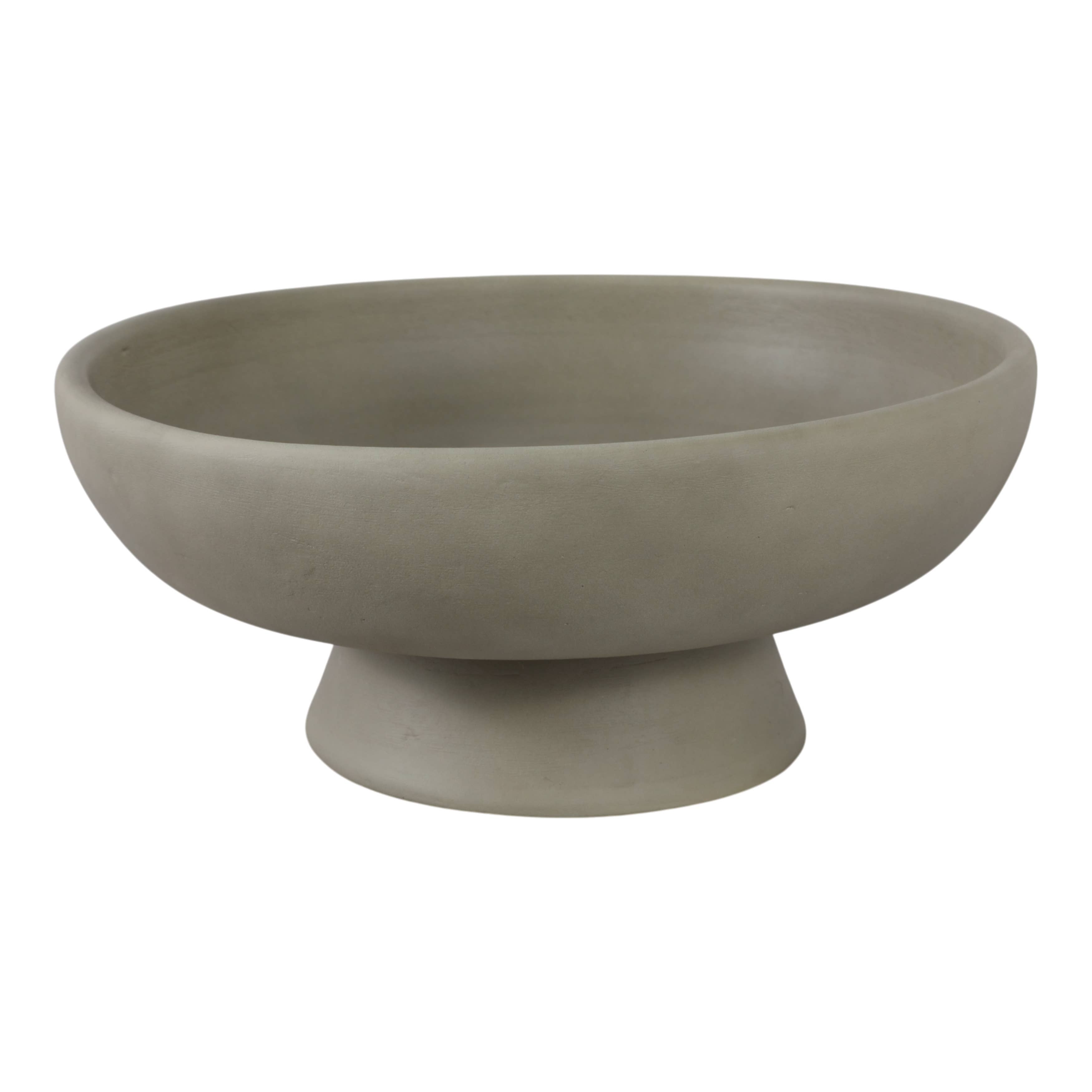 Sage Terracotta Pedestal Bowl