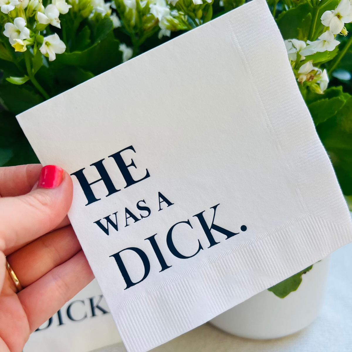 He Was A Dick Divorce Cocktail Napkins