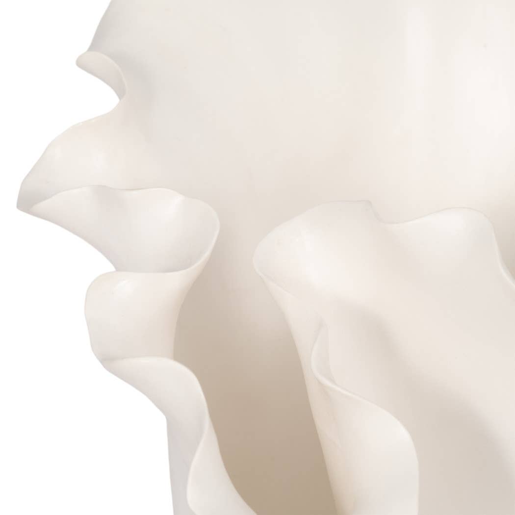 Ruffled Edge Ceramic Vase