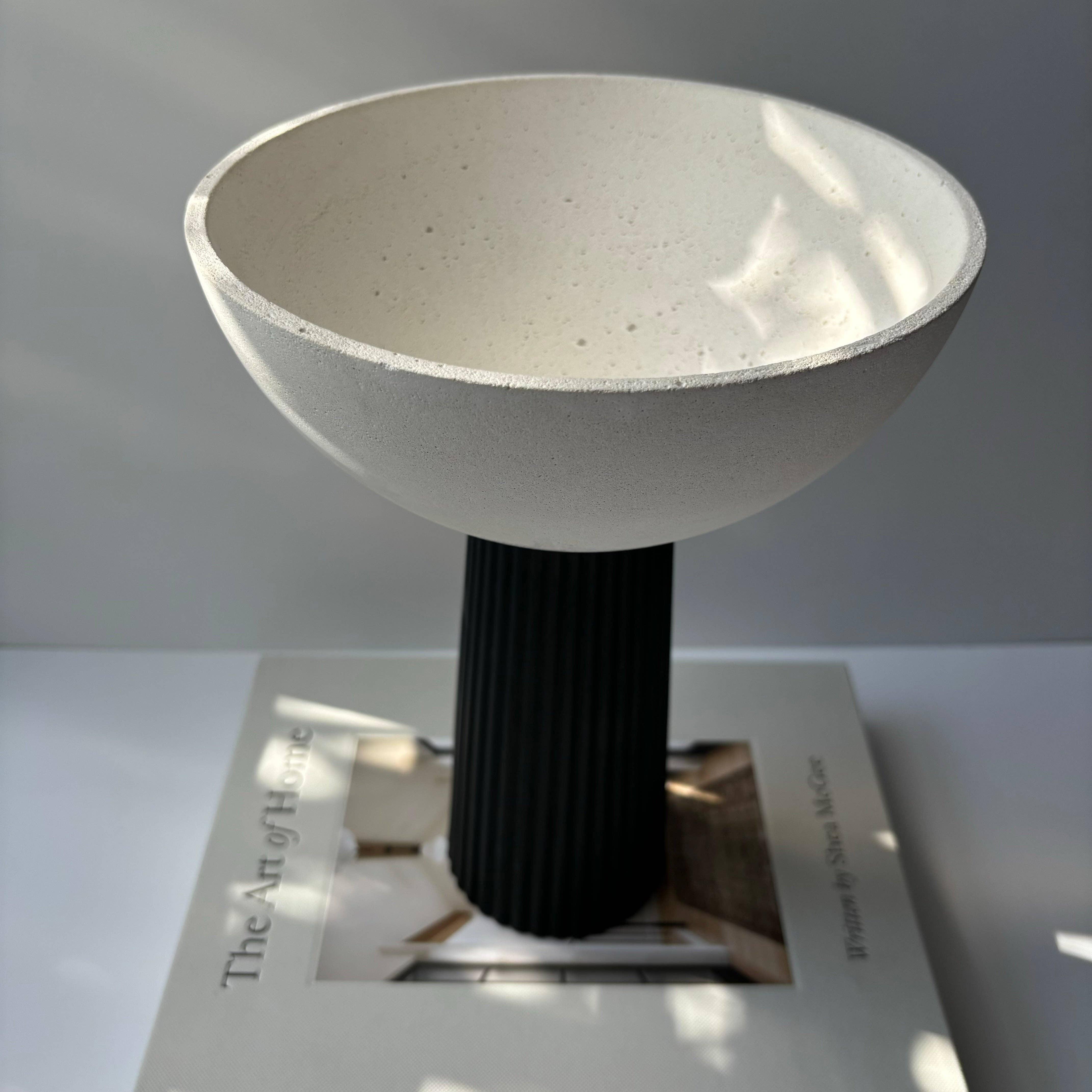 Leo Concrete Pedestal Bowl Decorative Bowls
