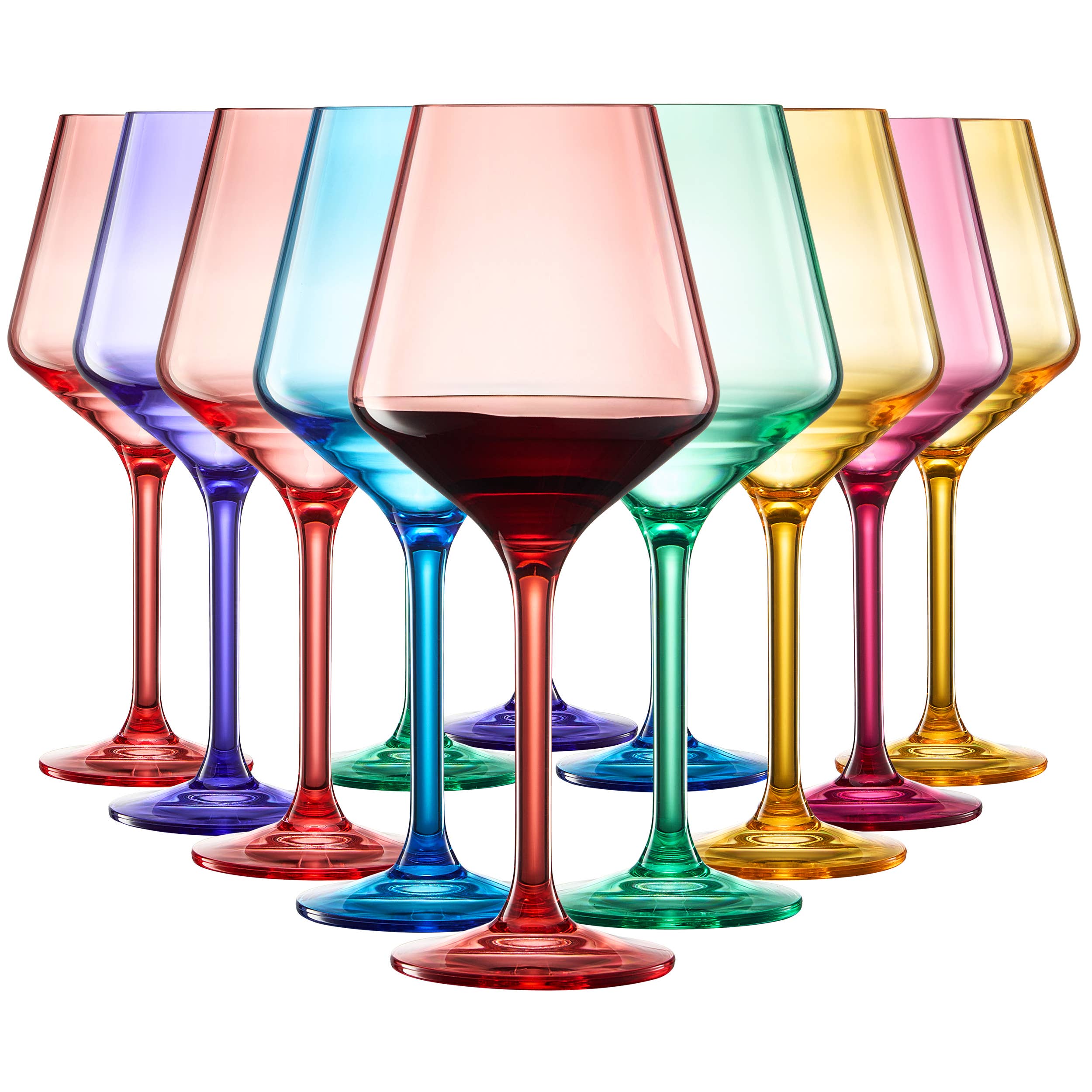 Acrylic Unbreakable Stemmed Wine Glasses, S6