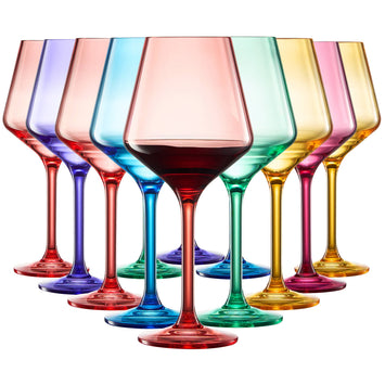 Acrylic Unbreakable Stemmed Wine Glasses, S6