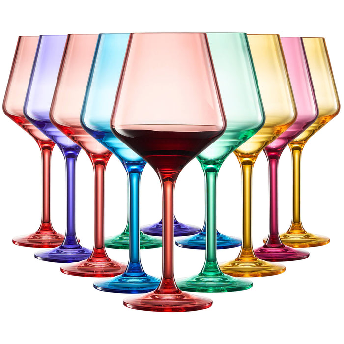 Acrylic Unbreakable Stemmed Wine Glasses, S6