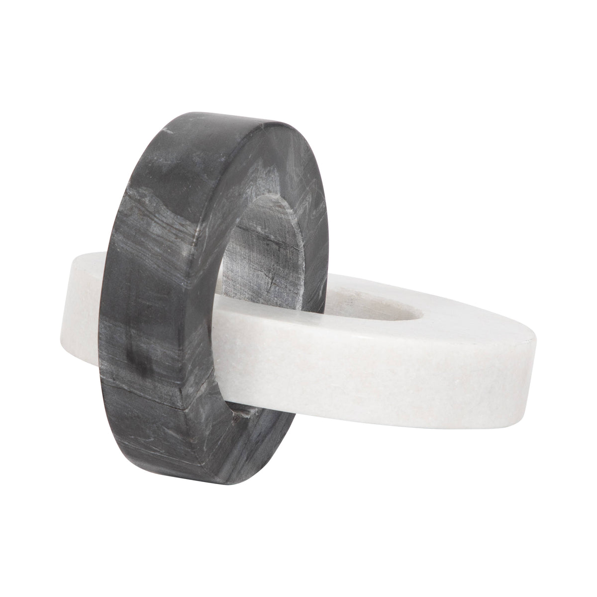 Interlocking Marble Ring Sculpture