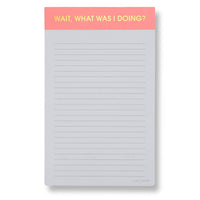 Wait, What Was I Doing? - Lined Notepad - Coral Pink - 65 perforated pages - 5x8 Notepads