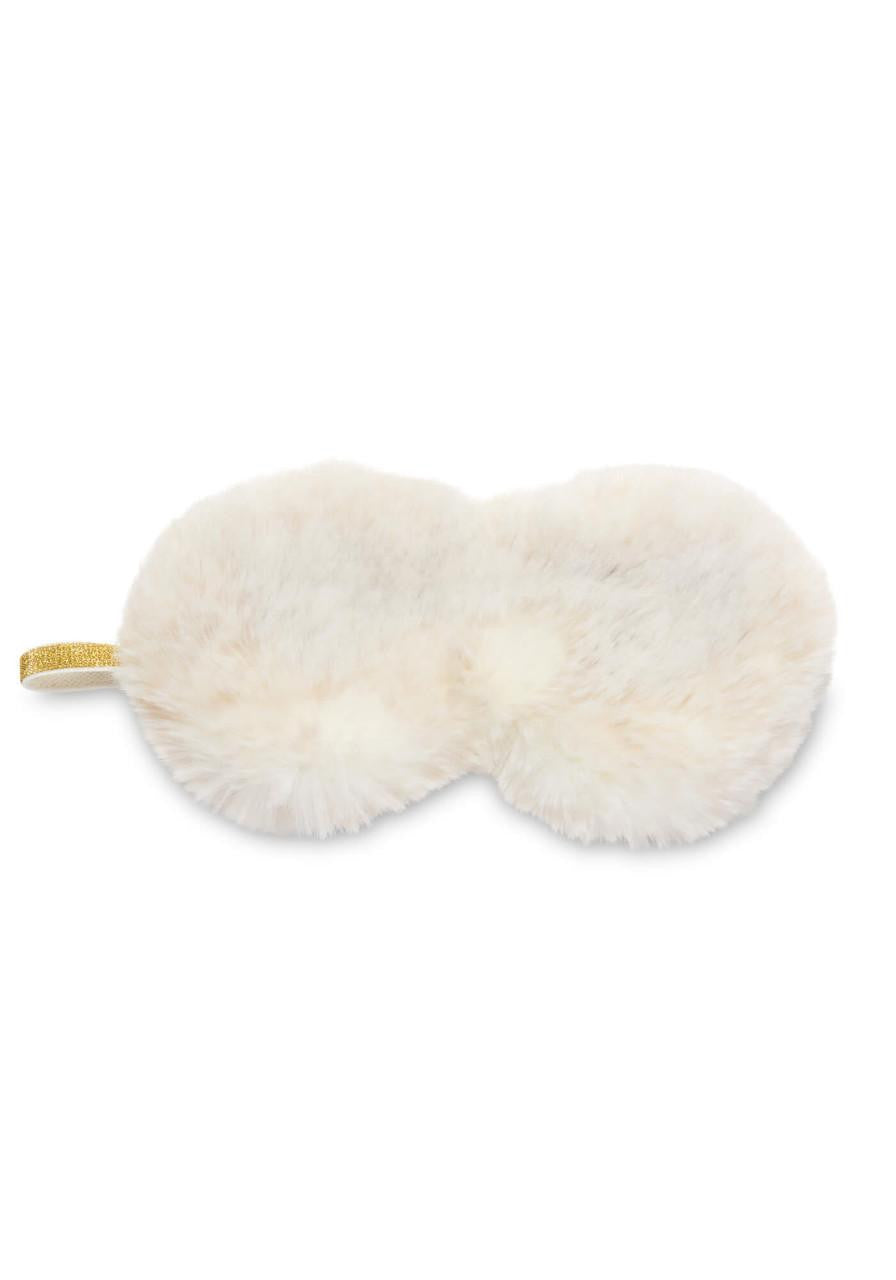 Faux Fur Sparkle Eye Mask Pearl Accessories