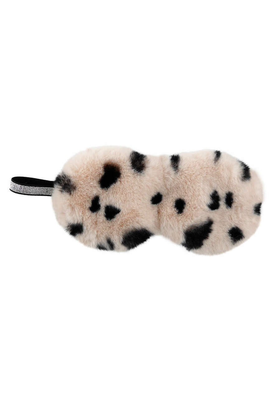 Faux Fur Sparkle Eye Mask Wild Cheetah Accessories