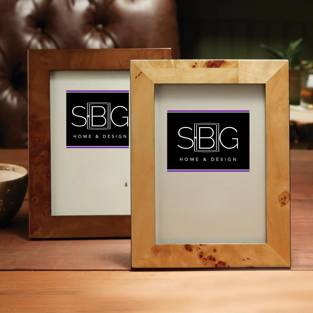 Burled Wood Photo Frame Light Wood 5x7 Picture Frame