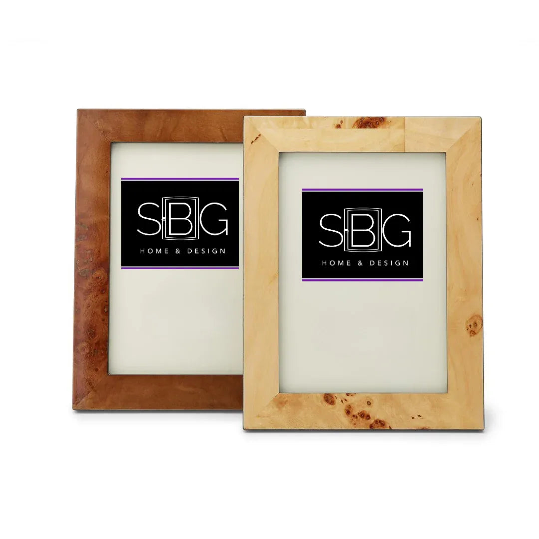 Burled Wood Photo Frame Dark Wood 5x7 Picture Frame