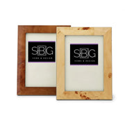 Burled Wood Photo Frame Dark Wood 5x7 Picture Frame
