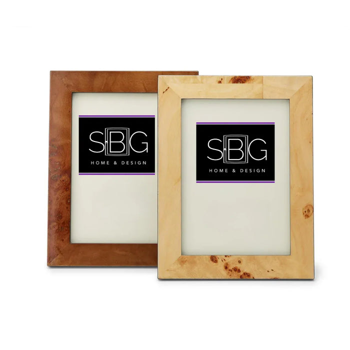 Burled Wood Photo Frame Dark Wood 5x7 Picture Frame