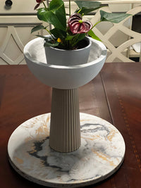 Leo Concrete Pedestal Bowl