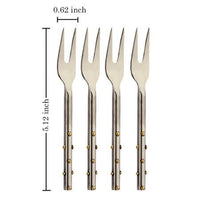 Gold Dot Forks, Set of 4