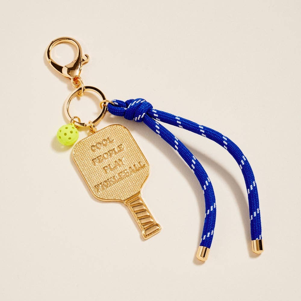 Pickleball Paddle Bag Charm Keychain
