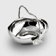 Ginkgo Basket with Leaf Handle Serving Bowl