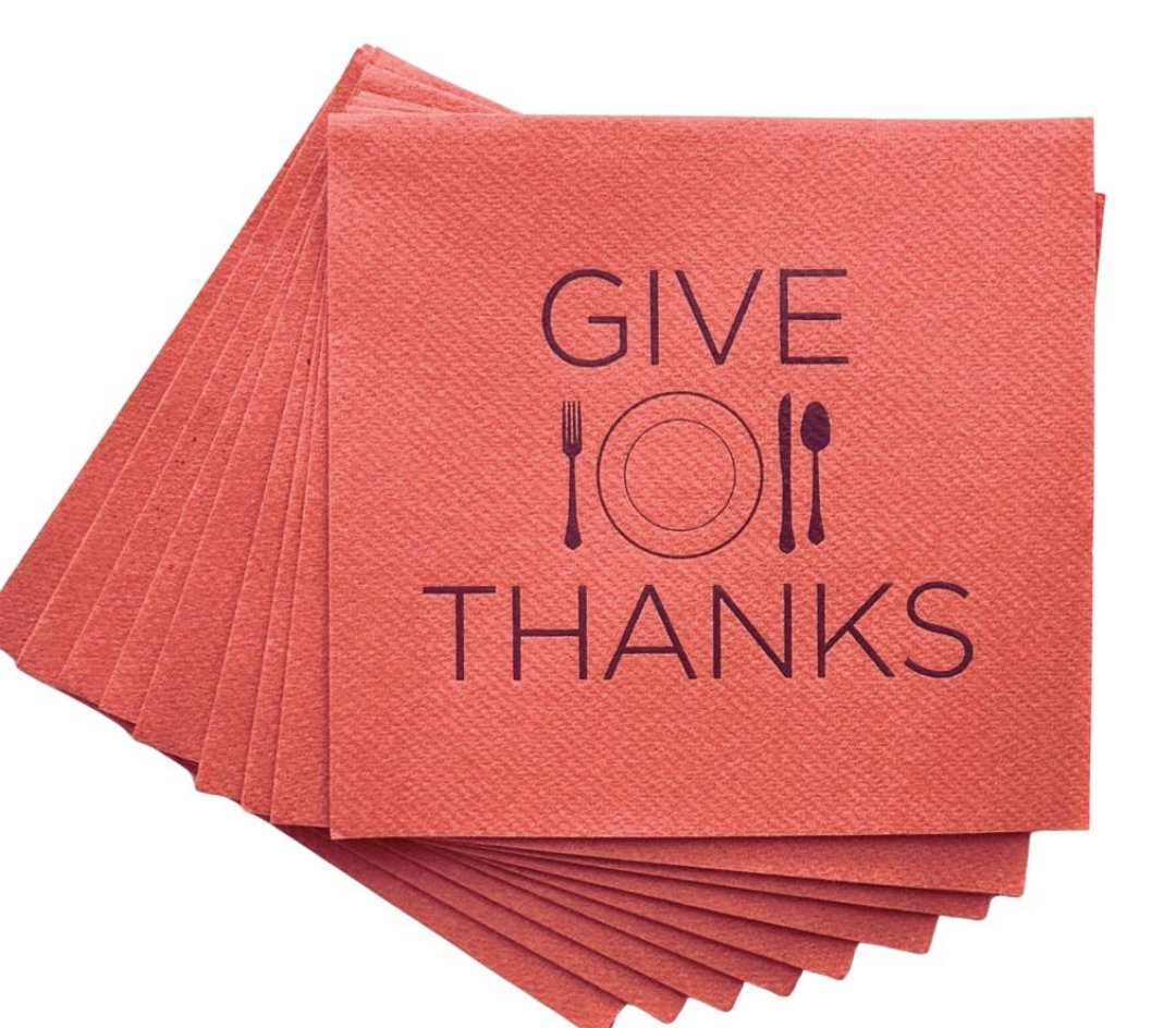 Give thanks cocktail napkins