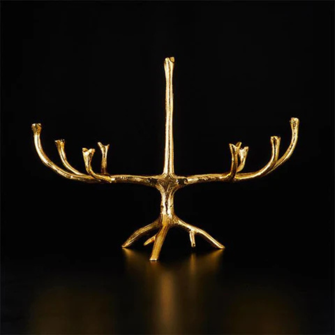 Gold Branches Menorah