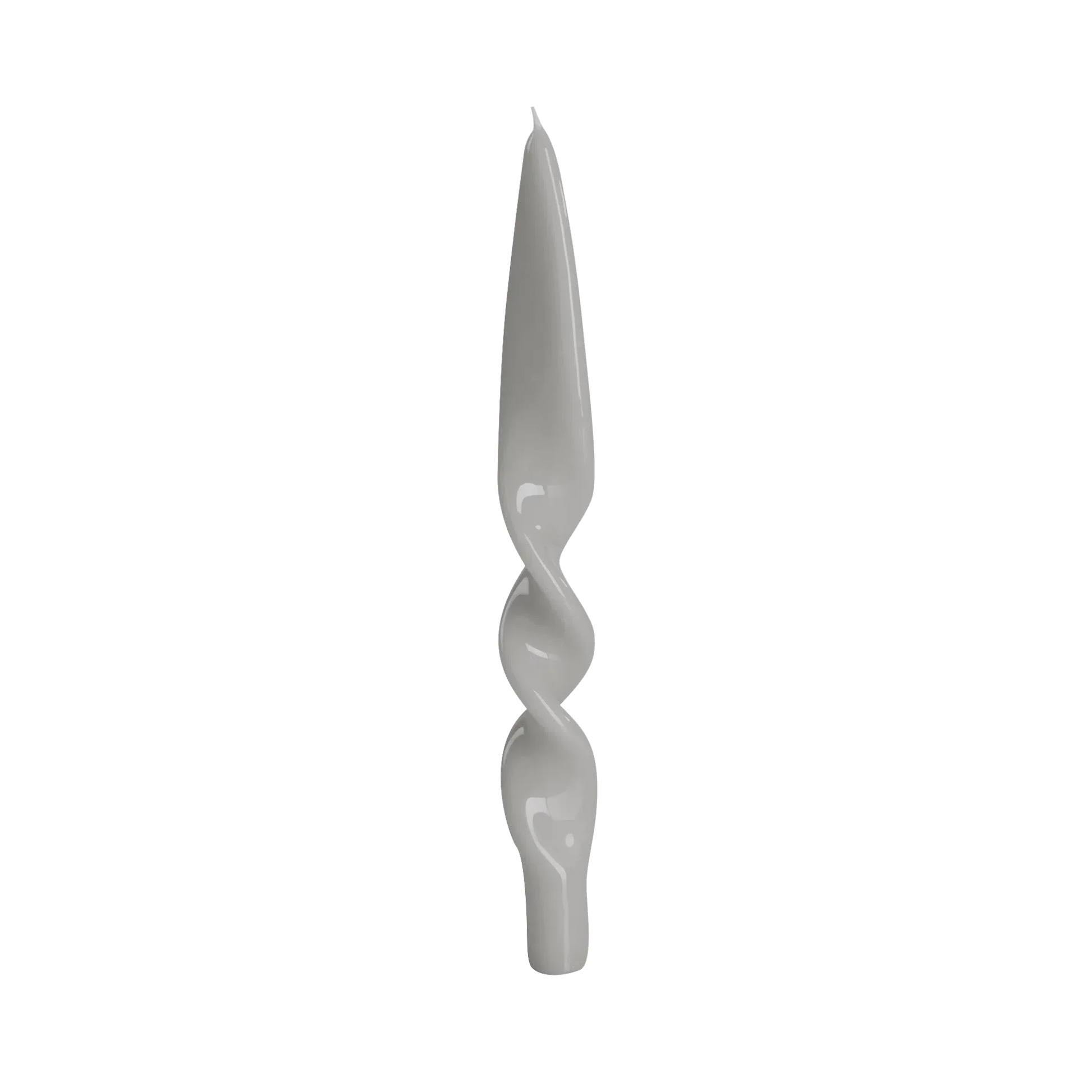 Denise Twist Candle S/2 Pearl Grey Candles