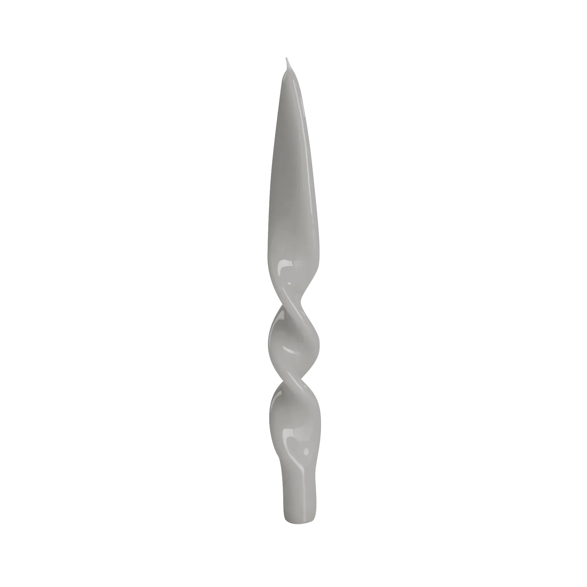 Denise Twist Candle S/2 Pearl Grey Candles