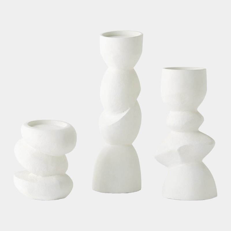 Pradier Candle Holder-White