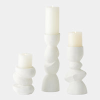 Pradier Candle Holder-White