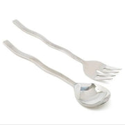 Hammered Wave Handle Salad Server Set Salad Serving Set