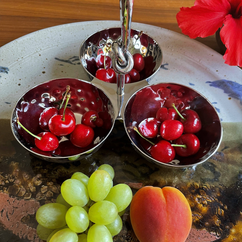 Helyx Snack Set 3-Bowl with Knot Handle