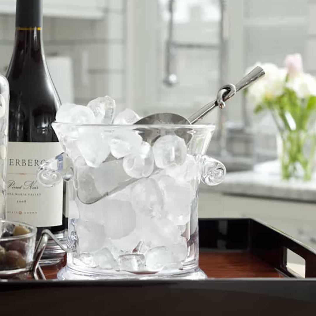 Helyx Ice Scoop in a ice bucket with champage. 