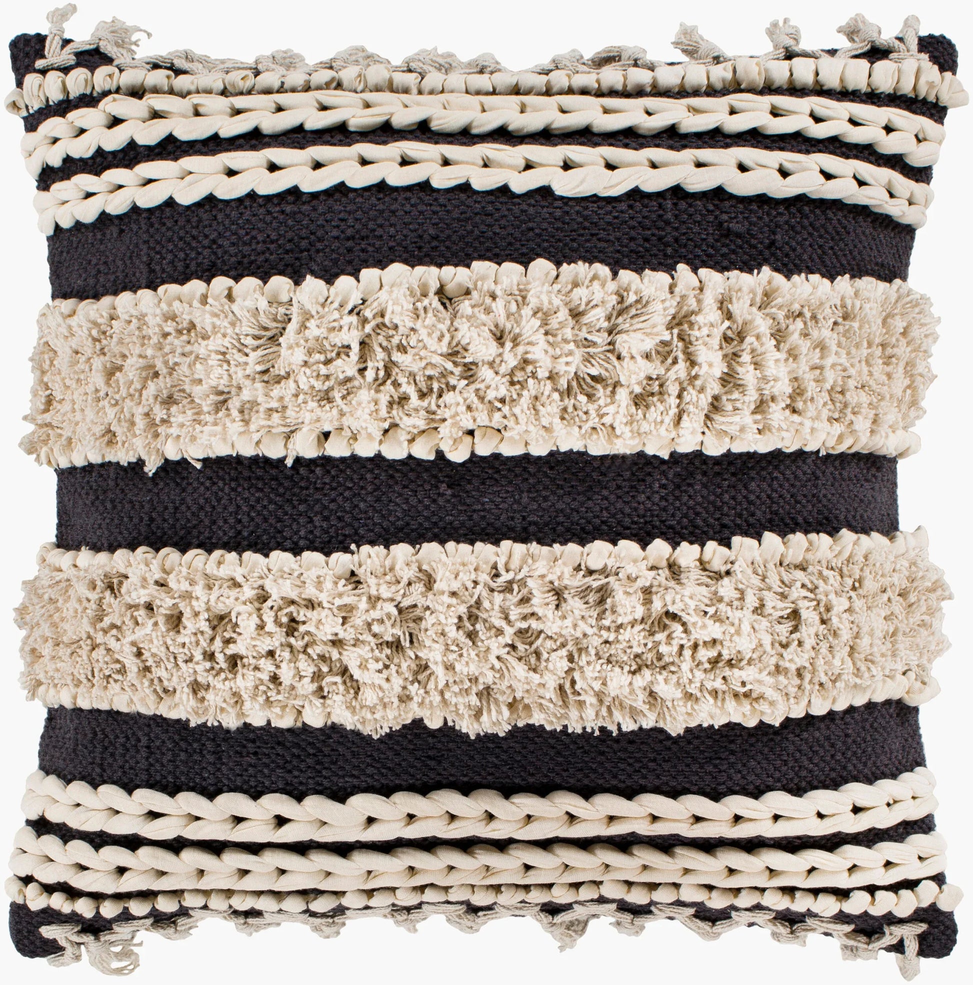 The Cozy Knot Pillow 18x18 Brown Throw Pillows