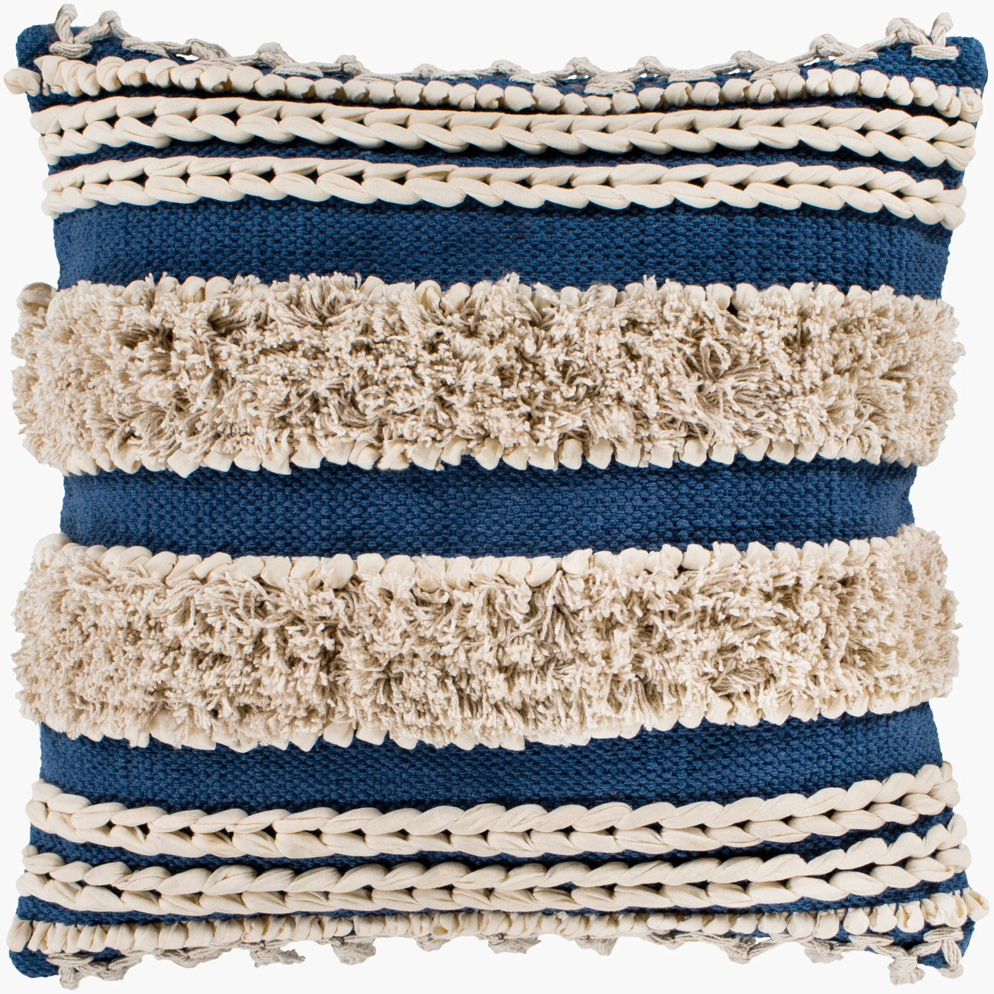 The Cozy Knot Pillow 18x18 Navy Throw Pillows