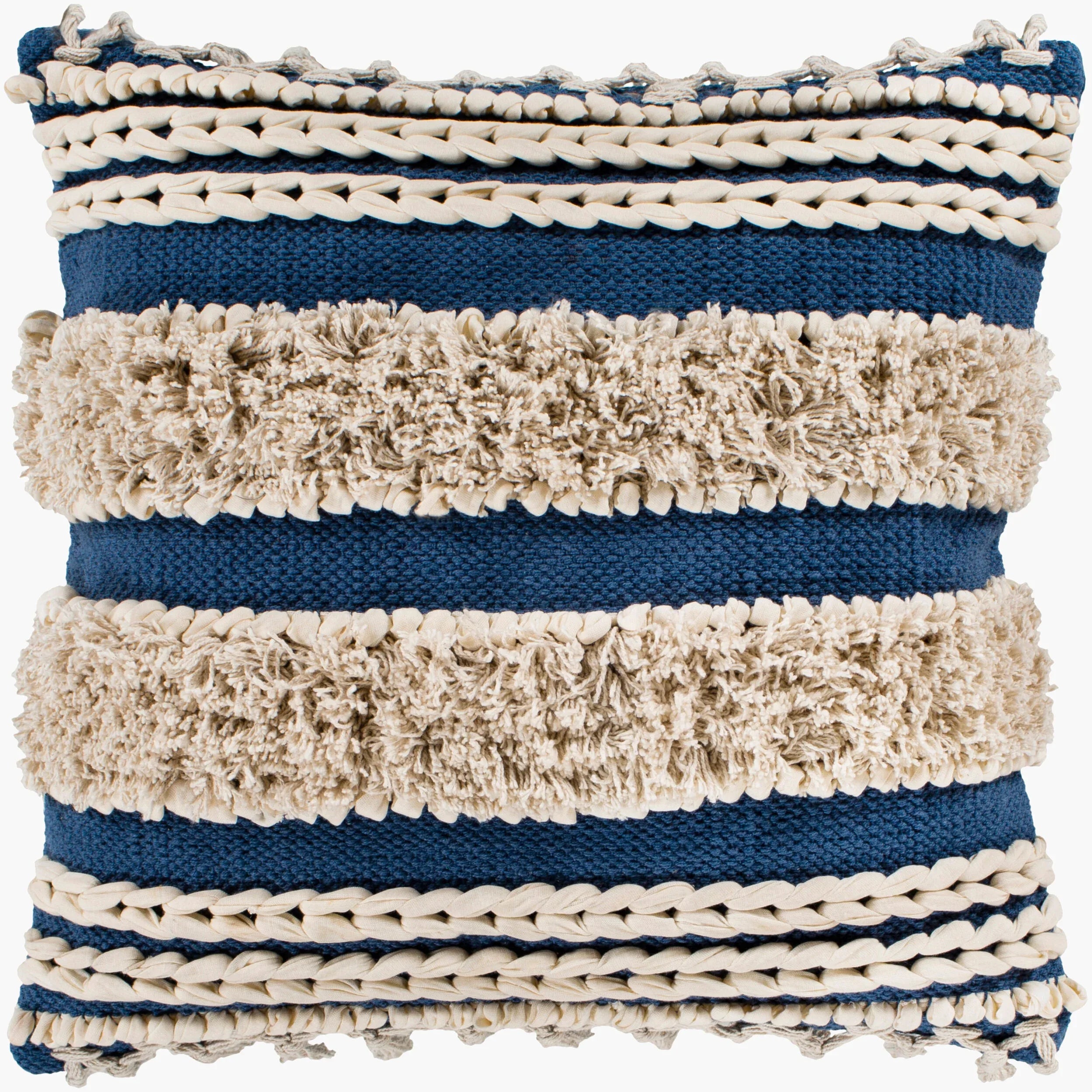 The Cozy Knot Pillow 18x18 Navy Throw Pillows