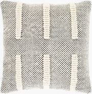 Harlo Pillow 22x22 Cream Black Throw Pillows