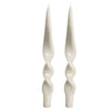 Denise Twist Candle S/2 White Candles
