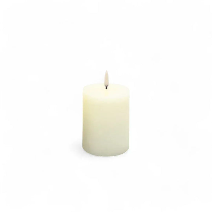 3x4 Flameless Candle LED Pillar Ivory Smooth LED Candles