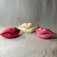 Kissable Glow: Luxurious Lip-shaped Candles.