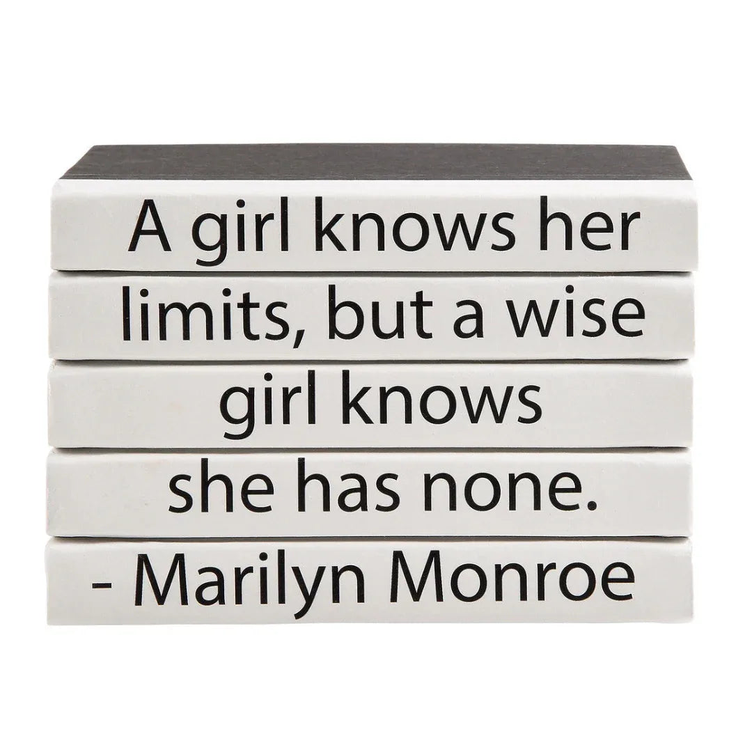 A Girl Knows Her Limits Book - Marilyn Monroe Quote Books