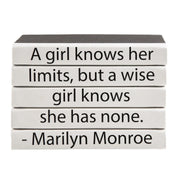 A Girl Knows Her Limits Book - Marilyn Monroe Quote Books