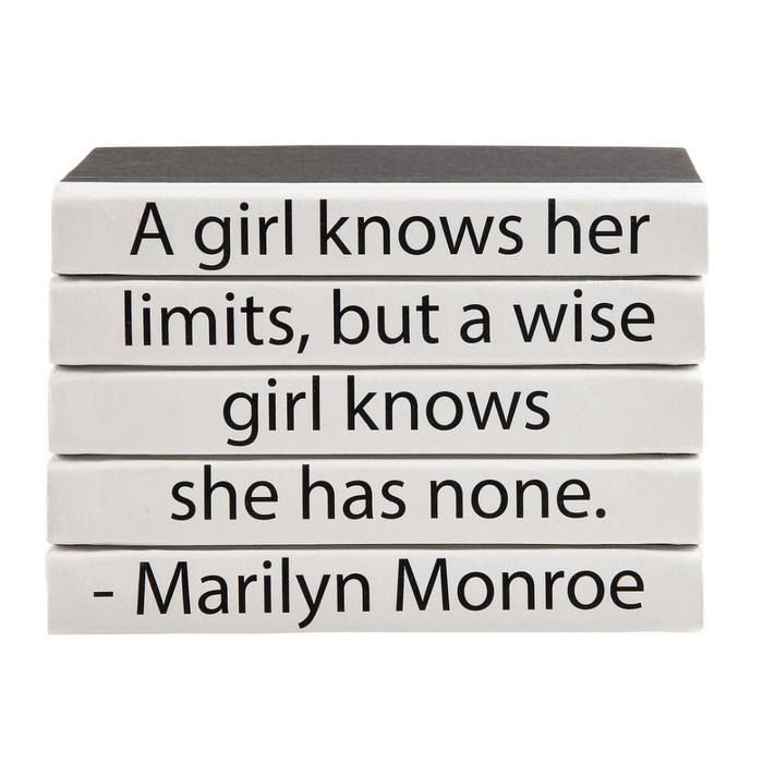 A Girl Knows Her Limits Book - Marilyn Monroe Quote