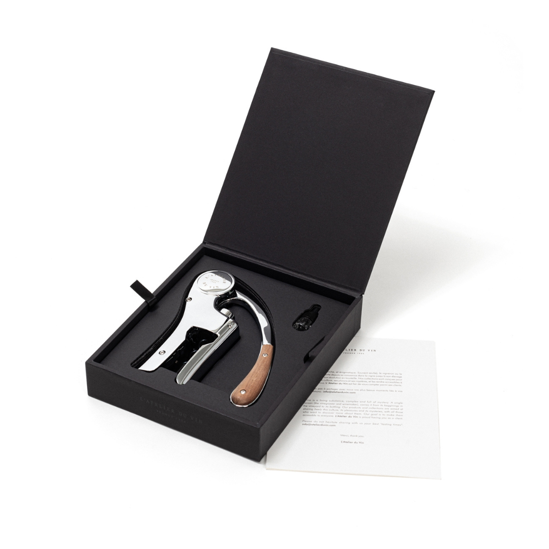 Lever Wine Opener  - Oeno Motion Wood & Chrome.