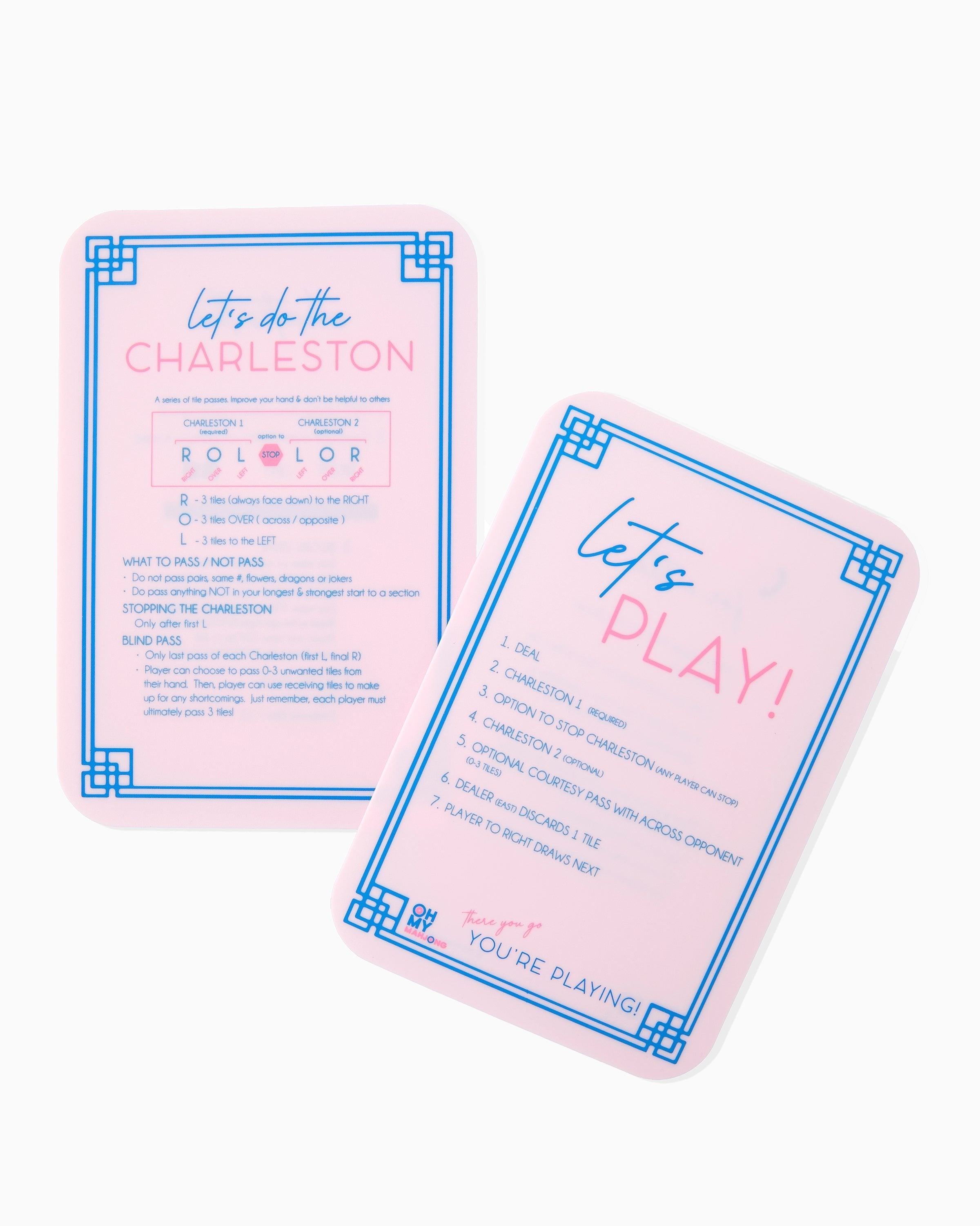 Tile Shufflers s/2 Light Pink Games - Oh My Mahjong