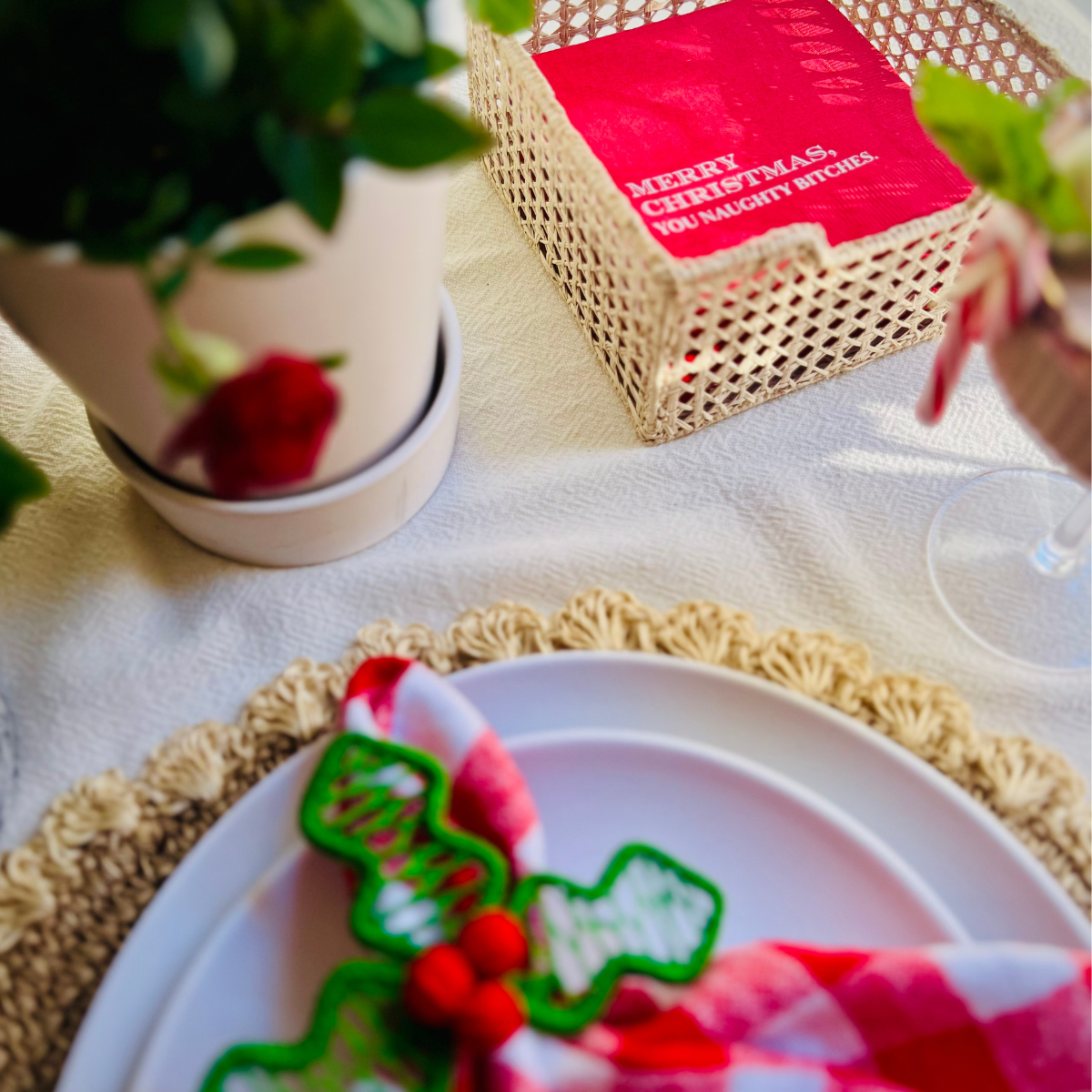 Merry Christmas, You Naughty Bitches Fun Cocktail Napkins