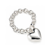 Metal Puffy Heart Keychain Bagcharm
