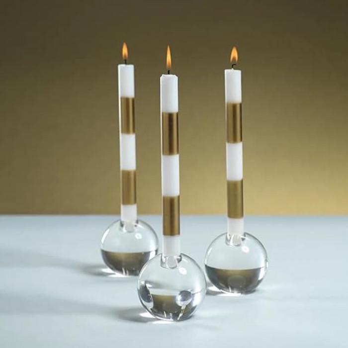 Modern & Festive Gold Formal Candles - Set of 6