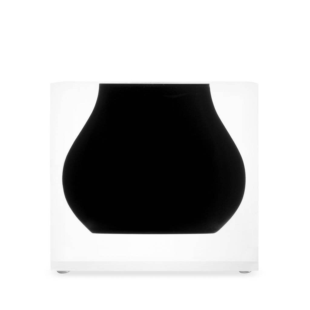 Acrylic Resin Mosco Vase in Soho Black