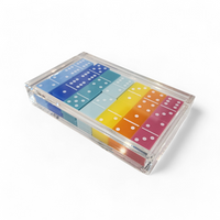 Multicolor Lucite Domino Set
